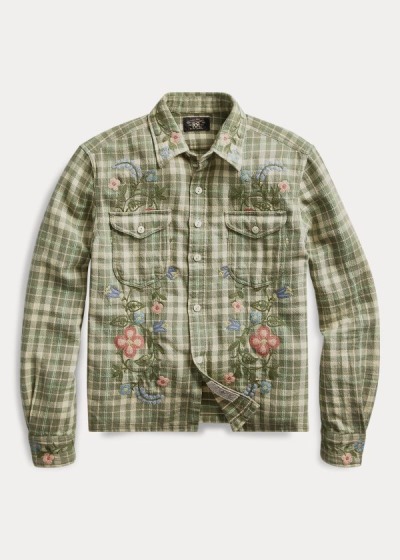 Women's Ralph Lauren Floral Embroidered Work Shirt | 039218UFN